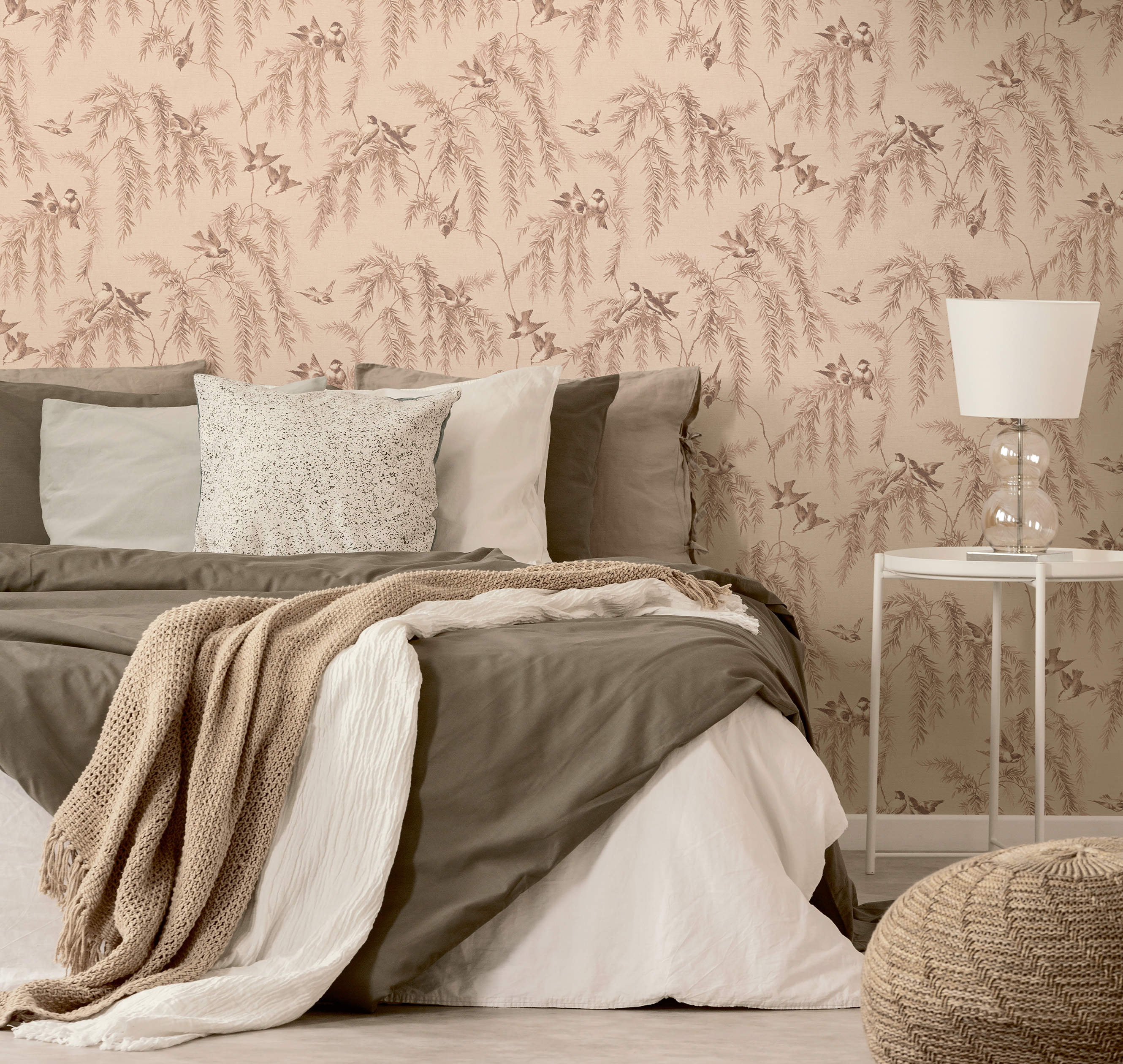 Обои Loymina Шелковый путь Шинуазри: Воробьиные тайны SLK5 012 10,05×1 фото в интерьере